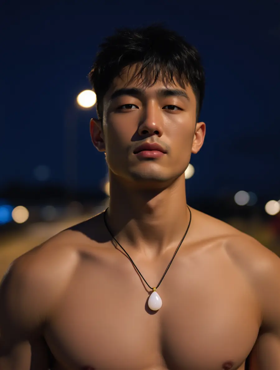 운동 후 파워핏을 착용한 남성